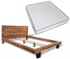 VidaXL Bed met traagschuim matras massief acaciahout 180x200 cm online kopen