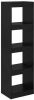 VidaXL Boekenkast/kamerscherm 40x30x135, 5 cm grenenhout zwart online kopen
