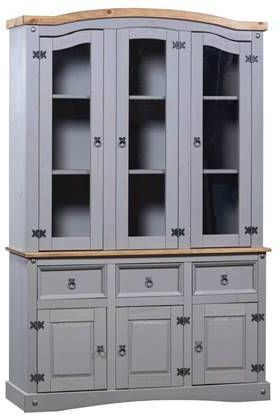 vidaXL Buffetkast Mexicaans grenenhout Corona stijl grijs