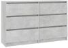 VIDAXL Dressoir 120x35x76 cm bewerkt hout betongrijs online kopen