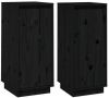 VidaXL Dressoirs 2 st 31, 5x34x75 cm massief grenenhout zwart online kopen