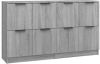 VidaXL Dressoirs 2 st 60x30x70 cm bewerkt hout grijs sonoma eikenkleur online kopen