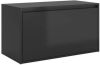 VidaXL Halbank 80x40x45 cm spaanplaat hoogglans zwart online kopen