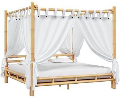 vidaXL Hemelbed 200x200 cm bamboe