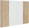 VidaXL Hoofdbord 120x1, 5x80 cm bewerkt hout wit en sonoma eikenkleurig online kopen