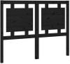 VidaXL Hoofdbord 125, 5x4x100 cm massief grenenhout zwart online kopen