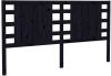 VidaXL Hoofdbord 126x4x100 cm massief grenenhout zwart online kopen
