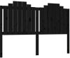VidaXL Hoofdbord 156x4x110 cm massief grenenhout zwart online kopen