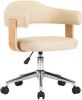 VIDAXL Kantoorstoel draaibaar gebogen hout en kunstleer cr&#xE8, me online kopen