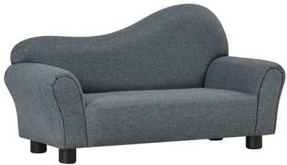 vidaXL Kinderbank stof grijs