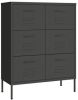 VidaXL Ladekast 80x35x101, 5 cm staal antracietkleurig online kopen