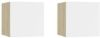 VidaXL Nachtkastjes 2 st 30, 5x30x30cm spaanplaat wit sonoma eikenkleur online kopen