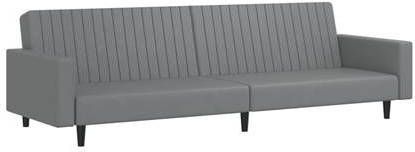 vidaXL Slaapbank 2 zits kunstleer grijs