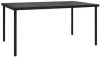 VidaXL Tuintafel met glazen tafelblad 150x90x74 cm staal zwart online kopen