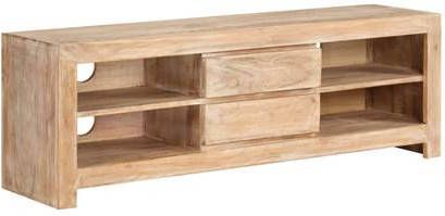 vidaXL Tv meubel 120x30x40 cm massief acaciahout lichtbruin