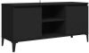 VidaXL Tv meubel met metalen poten 103, 5x35x50 cm zwart online kopen