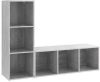 VidaXL Tv meubelen 2 st 107x35x37 cm spaanplaat betongrijs online kopen