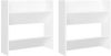 VidaXL Wandschoenenkasten 2 st 60x18x60 cm bewerkt hout wit online kopen