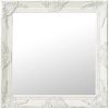 VidaXL Wandspiegel barok stijl 60x60 cm wit online kopen