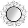 VidaXL Wandspiegel sunburst 80 cm zwart online kopen