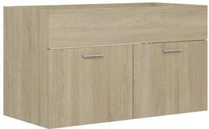vidaXL Wastafelkast 80x38, 5x46 cm spaanplaat sonoma eikenkleurig