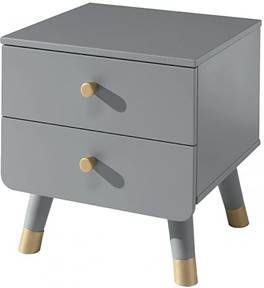 Vipack Nachtkastje Billy met 2 lades hout tijdloos grijs