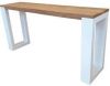 Wood4you Side table enkel Roasted wood 180Lx78HX38D cm wit online kopen