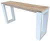 Wood4you Side table enkel steigerhout 120Lx78HX38D cm wit online kopen