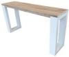 Wood4you Side table enkel steigerhout 130Lx78HX38D cm wit online kopen