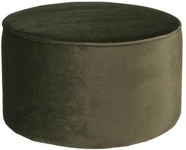 Woood Poef Laag Sara Fluweel Warm Groen 36 x 60 cm