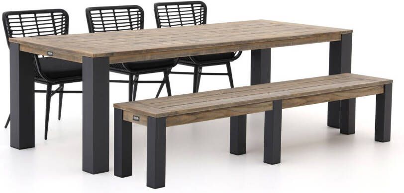 Intenso Asti/ROUGH X 240cm dining tuinset met bank 5 delig Laagste prijsgarantie!