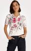MONA Poloshirt met decoratieve elementen Ecru/Fuchsia/Zwart online kopen