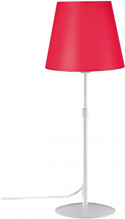 Aluminor Store tafellamp, wit/rood