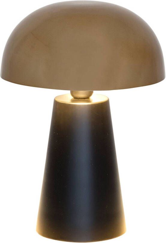 Holländer Tafellamp Fungo, Edel ontworpen, zwart/goud