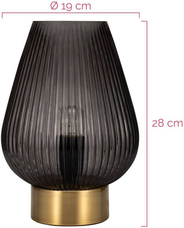 Pauleen Crystal Gloom tafellamp van glas