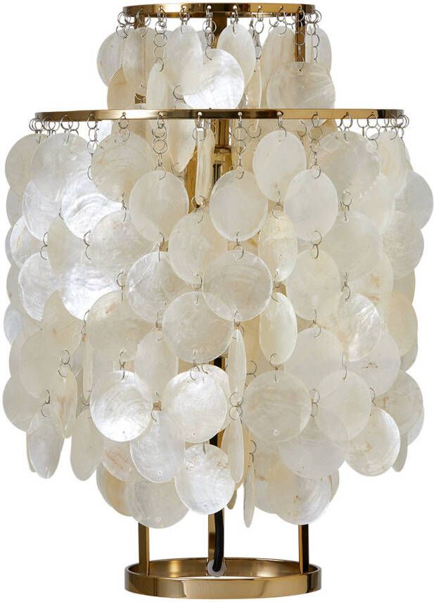 Verpan Fun 2TM parelmoer tafellamp, messing