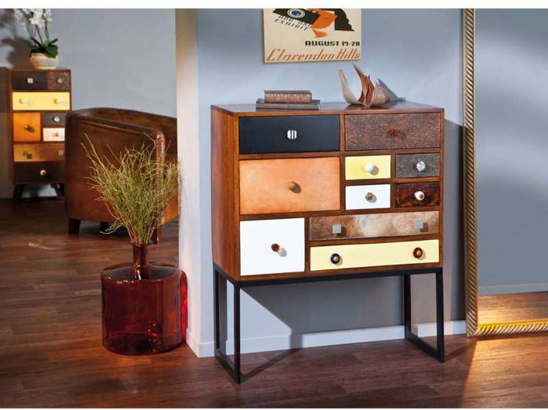 Leen Bakker Kast Flims mangohout 105x90x35 cm