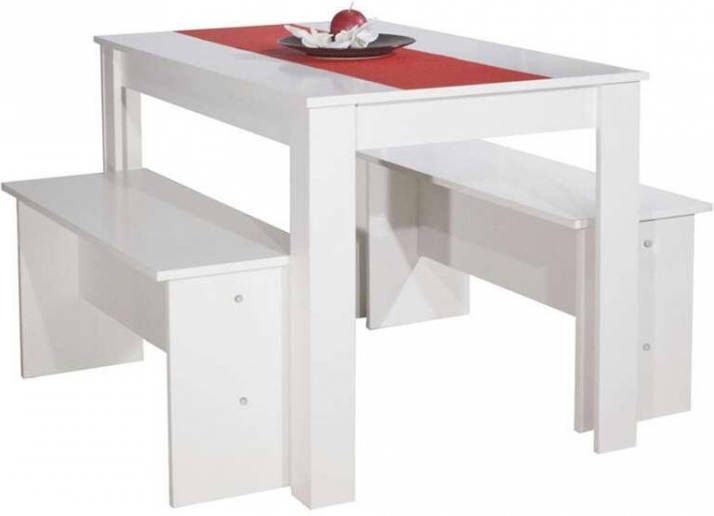 TemaHome Eettafel NICE 3 delige set, bestaand uit een eettafel met twee banken(3 stuks )