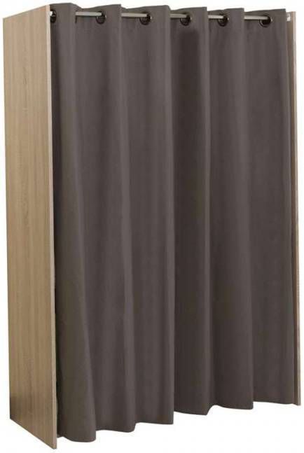 TemaHome Kledingkast Tom uittrekbare kledingkast, met gordijn en vele vakken, hoogte 181 cm