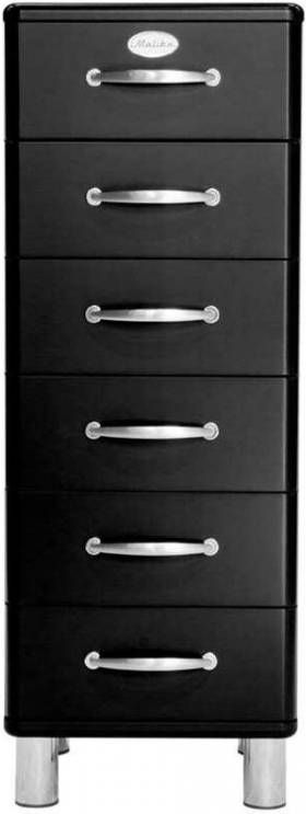 Tenzo ladekast Malibu 6 lades zwart 111x41x41 cm Leen Bakker