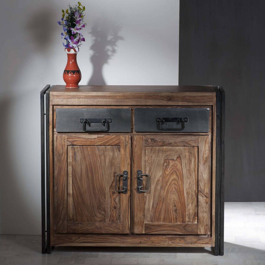 Leen Bakker Dressoir Quin naturel/zwart 90x100x40 cm