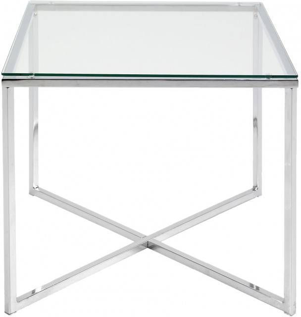 Leen Bakker Bijzettafel Indor glas 45x50x50 cm
