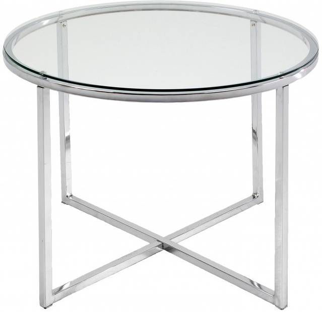 Bendt Ronde Bijzettafel 'Lykke' 55cm, kleur Transparant