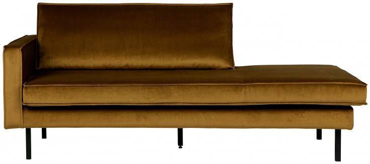 BePureHome Daybed 'Rodeo' Links, Velvet, kleur Honey(geel )