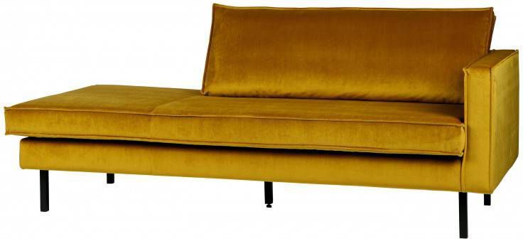 BePureHome Daybed 'Rodeo' Rechts, Velvet, kleur Oker