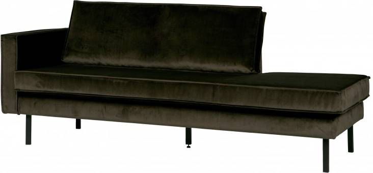 BePureHome Rodeo Daybed Left Velvet Dark Green Hunter