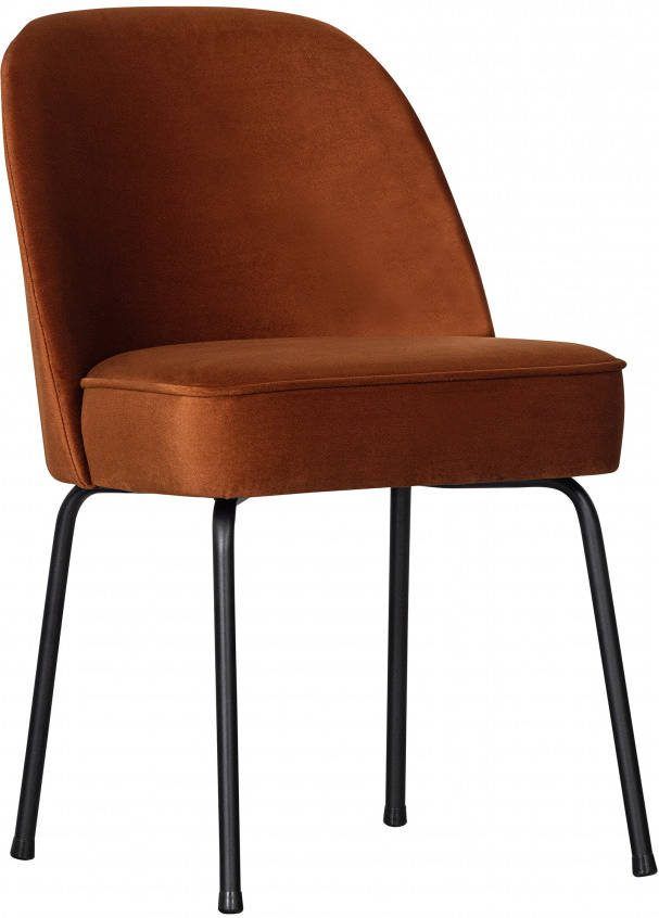 BePureHome Eetkamerstoel 'Vogue' Velvet, kleur Roestbruin