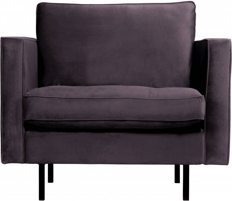 BePureHome Fauteuil 'Rodeo' Velvet, kleur Donkergrijs