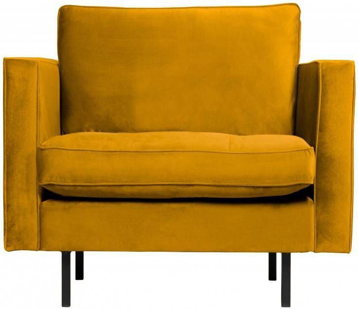 BePureHome Fauteuil 'Rodeo' Velvet, kleur Oker