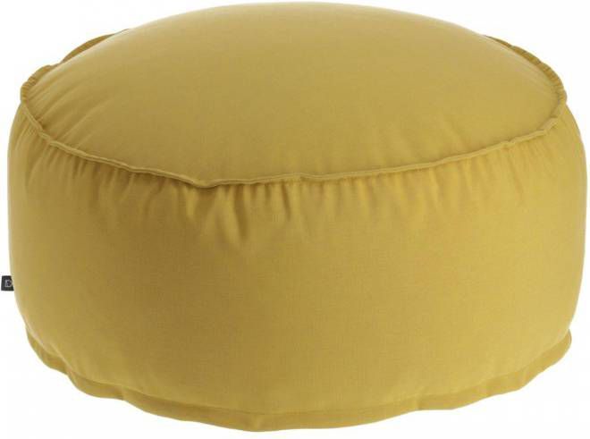 Kave Home Poef rond Nedra Ø 70 cm mosterdkleur